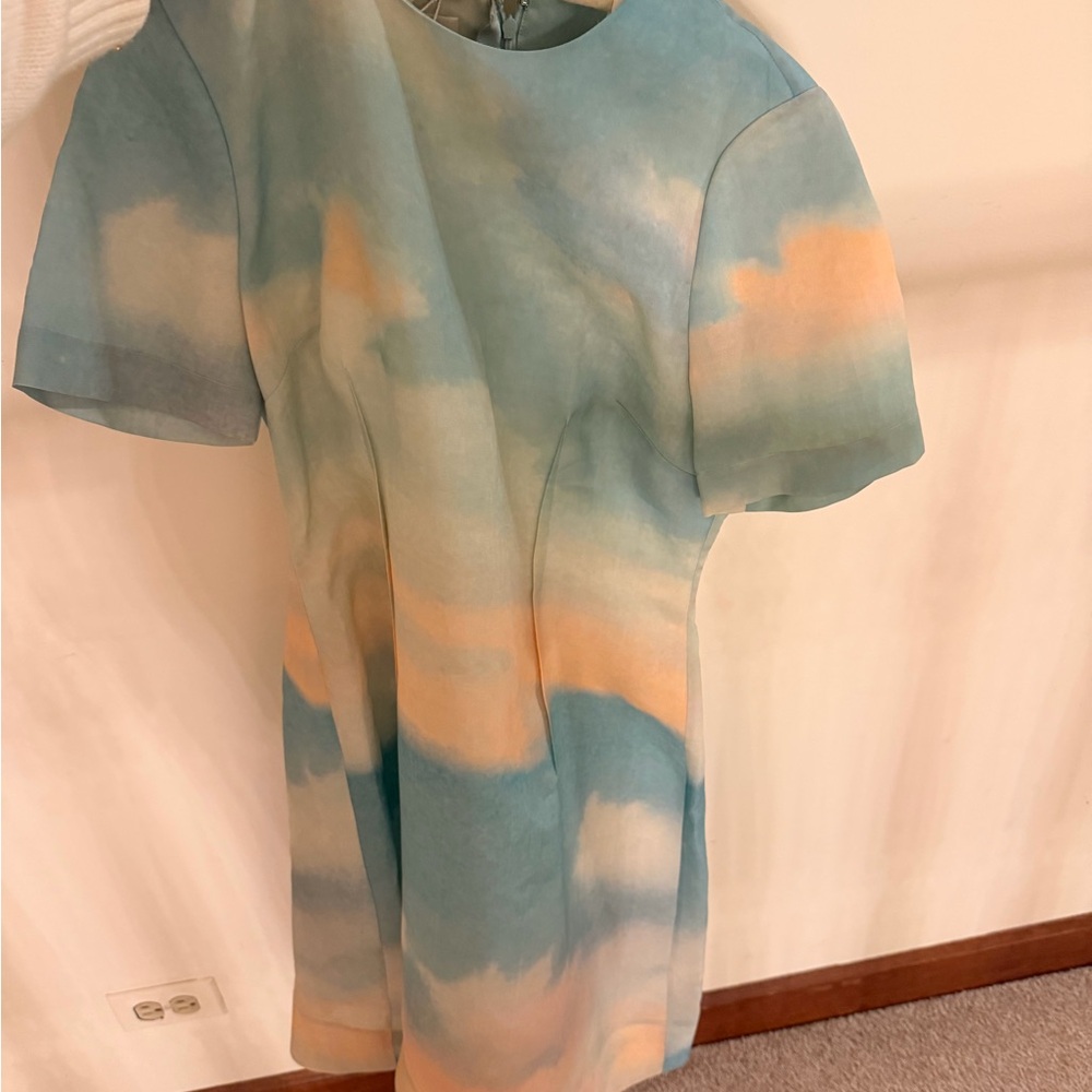 Lafayette 148 Colorful Tie-Dye Dress